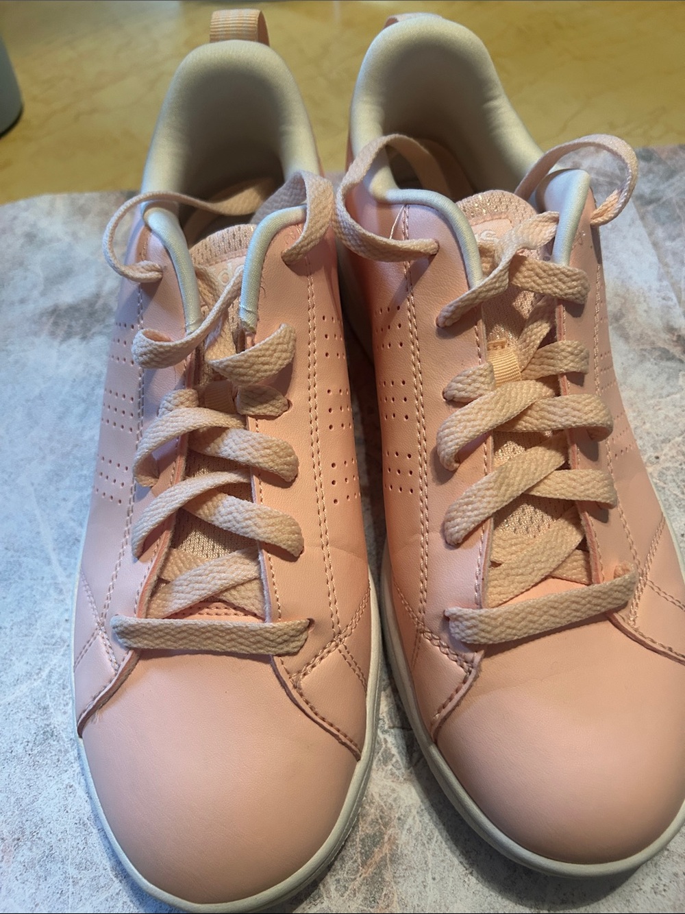 adidas Women's Pink Low-Top Lace-Up Sneakers